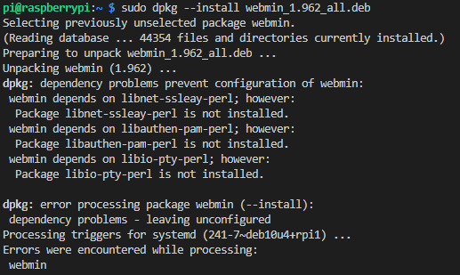 Install Webmin on your Headless Raspberry Pi