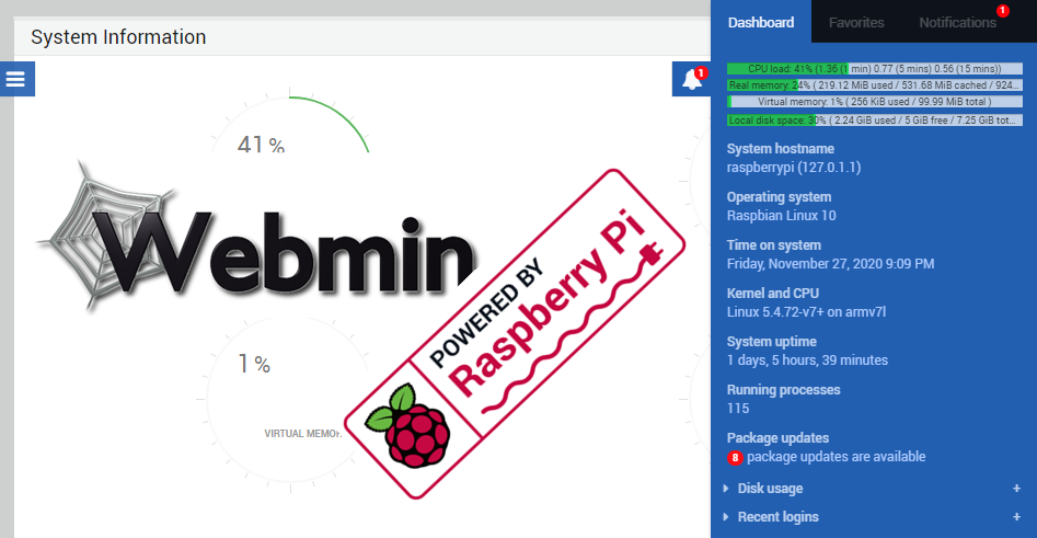 raspberry pi webmin raspberry pi webmin