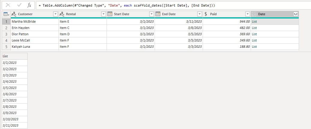 Date Scaffolding in Power BI