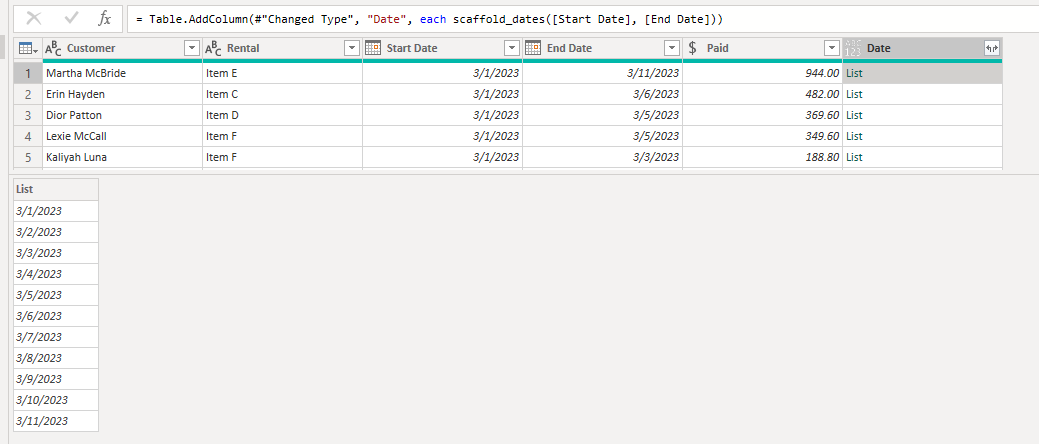 Date Scaffolding in Power BI