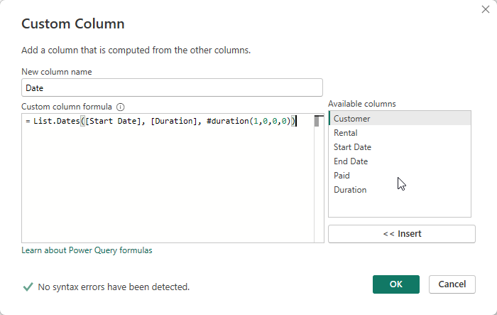 Date Scaffolding in Power BI